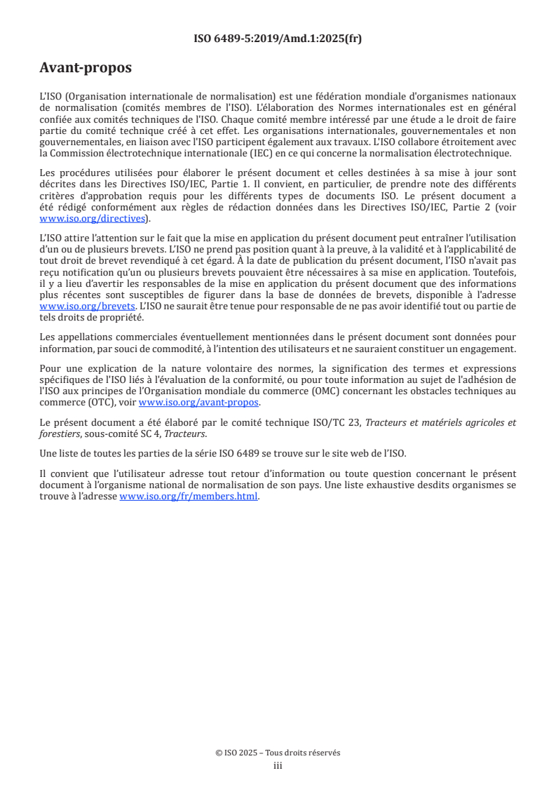 ISO 6489-5:2019/Amd 1:2025 - Véhicules agricoles — Liaisons mécaniques entre véhicules remorqueurs et remorqués — Partie 5: Spécifications pour attelages de type chape non rotatifs — Amendement 1
Released:9. 01. 2025