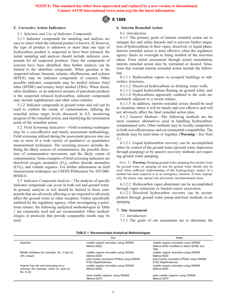 ASTM E1599-94 - Standard Guide for Corrective Action for Petroleum Releases (Withdrawn 2002)