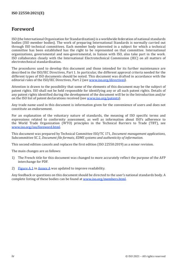 ISO 22550:2021 ISO 22550:2021 - Document management -- AFP interchange for PDF - Page 4 preview