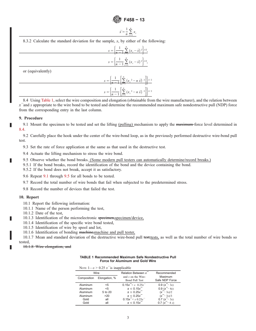 REDLINE ASTM F458-13 - Standard Practice for Nondestructive Pull Testing of Wire Bonds1,2