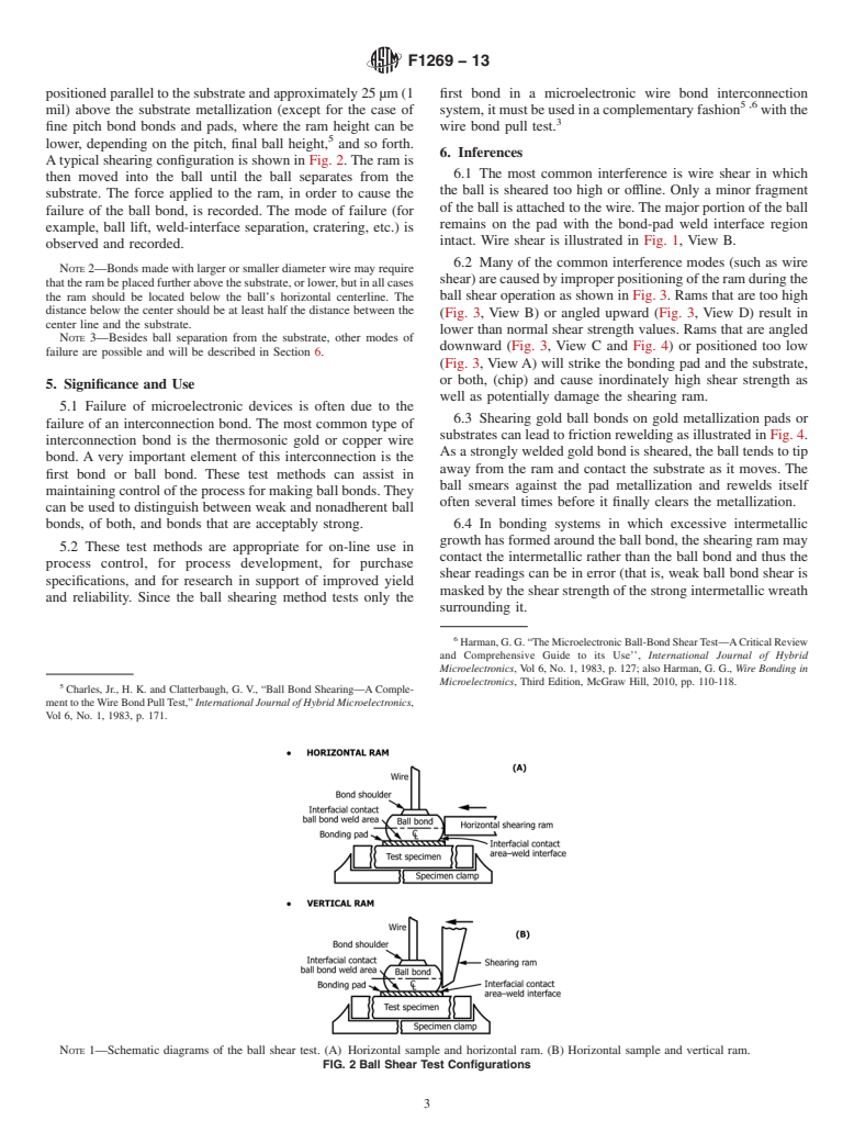 ASTM F1269-13 - Standard Test Methods for Destructive Shear Testing of Ball Bonds