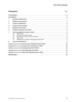 ISO 15706-2:2023 - Information and documentation — International Standard Audiovisual Number (ISAN) — Part 2: Version identifier
Released:25. 01. 2023 - Page 3 preview