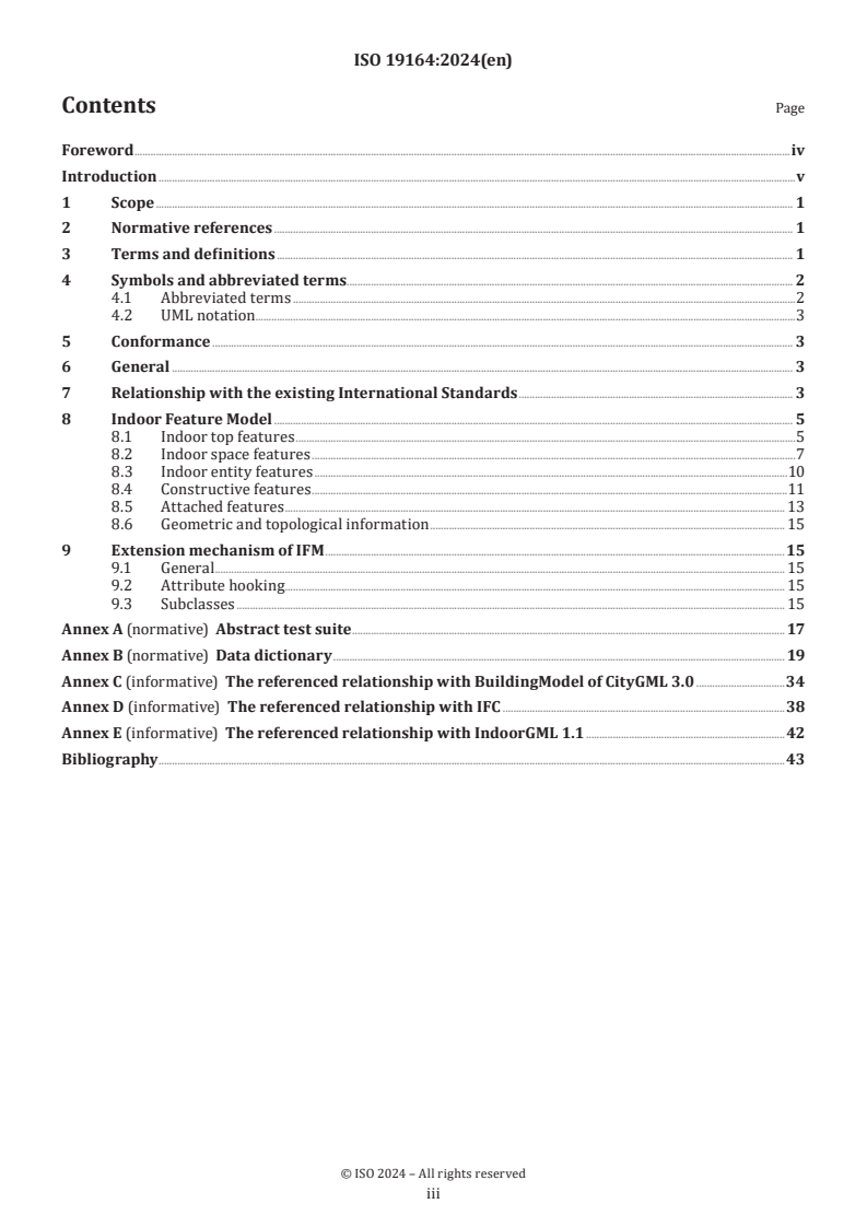 ISO 19164:2024 - Geographic information — Indoor feature model
Released:19. 08. 2024