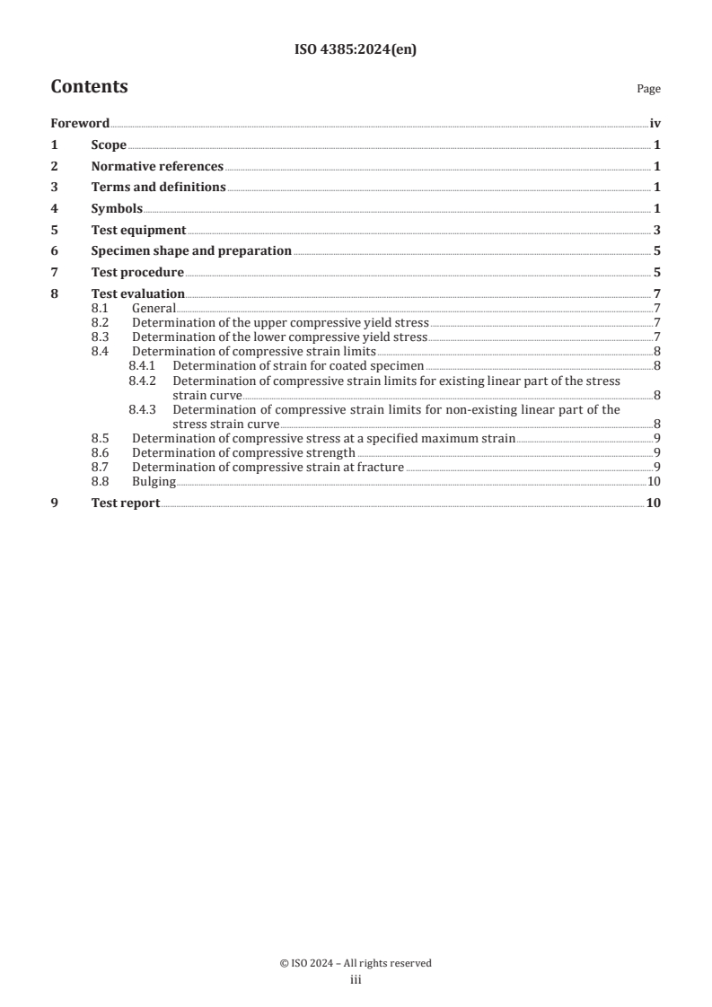 ISO 4385:2024 - Plain bearings — Compression testing of bearing materials
Released:12/3/2024