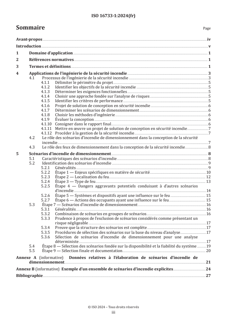 ISO 16733-1:2024 - Ingénierie de la sécurité incendie — Sélection de scénarios d'incendie et de feux de dimensionnement — Partie 1: Sélection de scénarios d'incendie de dimensionnement
Released:11/12/2024