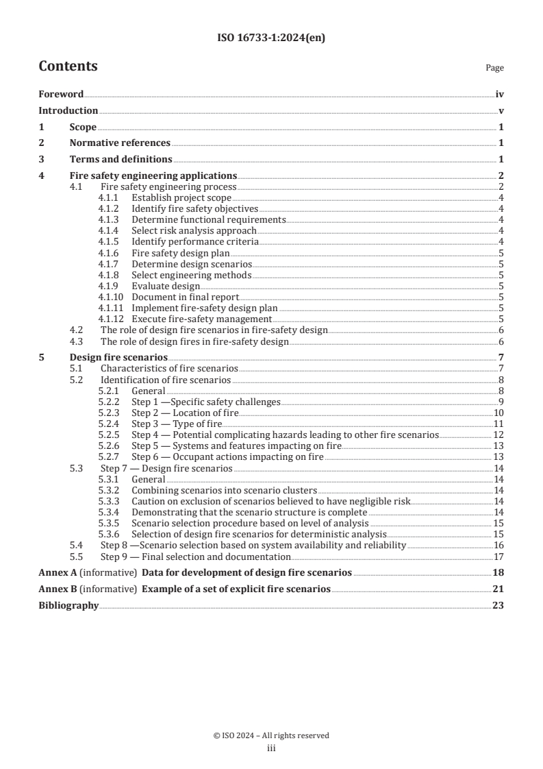 ISO 16733-1:2024 - Fire safety engineering — Selection of design fire scenarios and design fires — Part 1: Selection of design fire scenarios
Released:10/25/2024