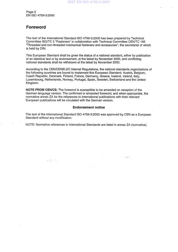 EN ISO 4759-3:2000 EN ISO 4759-3:2001 - Page 4 preview