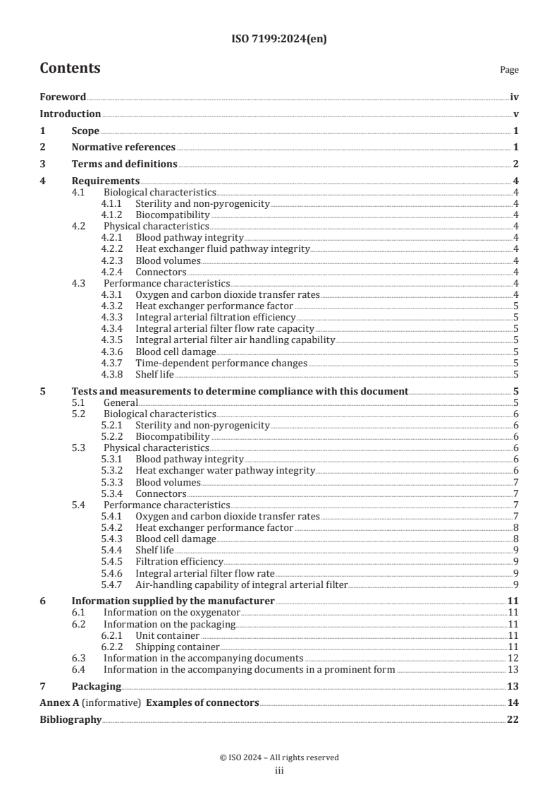 ISO 7199:2024 - Cardiovascular implants and artificial organs — Blood-gas exchangers (oxygenators)
Released:5. 09. 2024