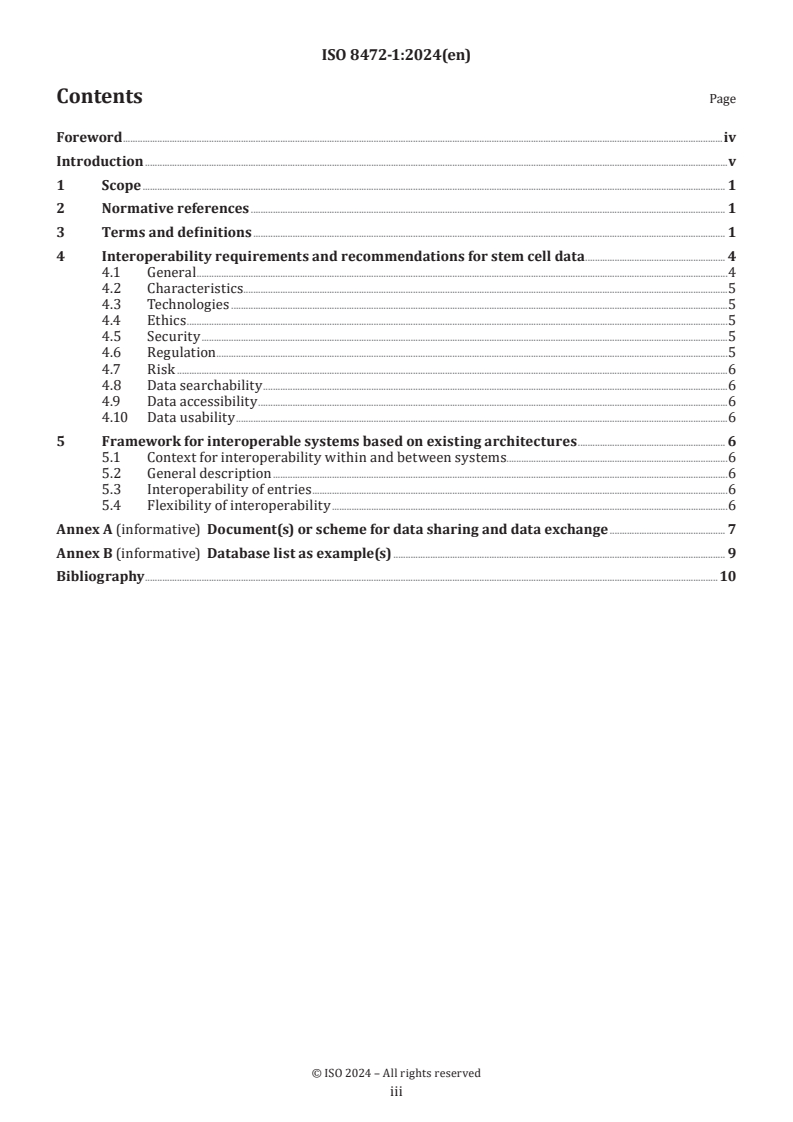 ISO 8472-1:2024 - Biotechnology — Data interoperability for stem cell data — Part 1: Framework
Released:24. 07. 2024