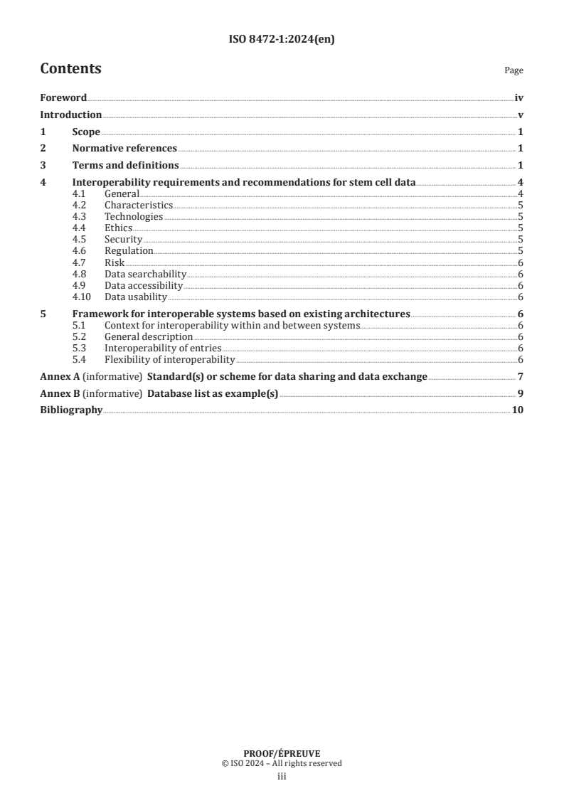 ISO 8472-1 ISO/PRF 8472-1 - Biotechnology — Data interoperability for stem cell data — Part 1: Framework
Released:31. 05. 2024