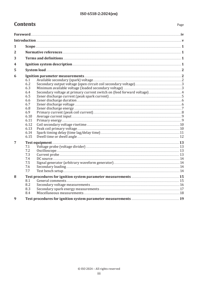 ISO 6518-2:2024 - Road vehicles — Ignition systems — Part 2: Electrical performance and function test methods
Released:5. 08. 2024