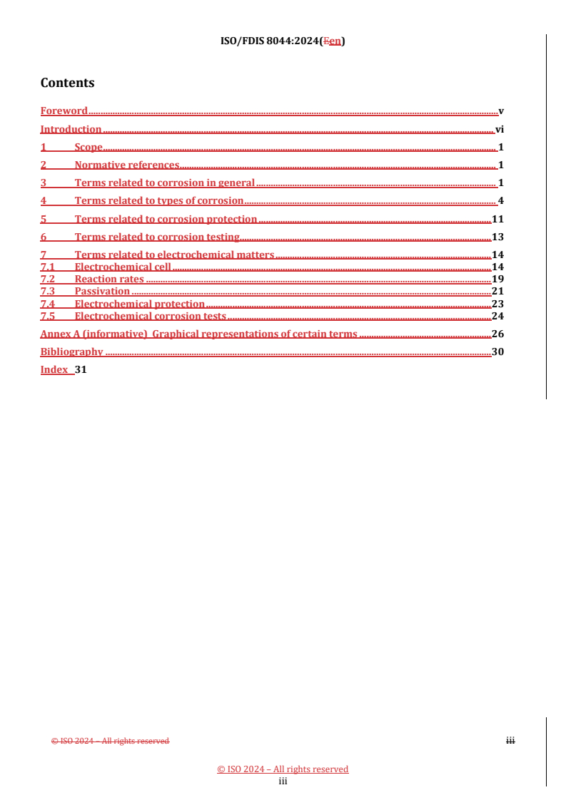 REDLINE ISO/FDIS 8044 - Corrosion of metals and alloys — Vocabulary
Released:12. 09. 2024