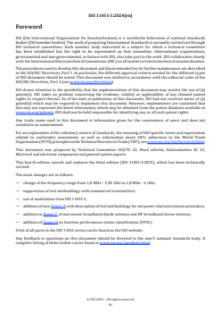 ISO 11451-3:2024 - Road vehicles — Vehicle test methods for electrical disturbances from narrowband radiated electromagnetic energy — Part 3: On-board transmitter simulation
Released:11. 06. 2024 - Page 4 preview