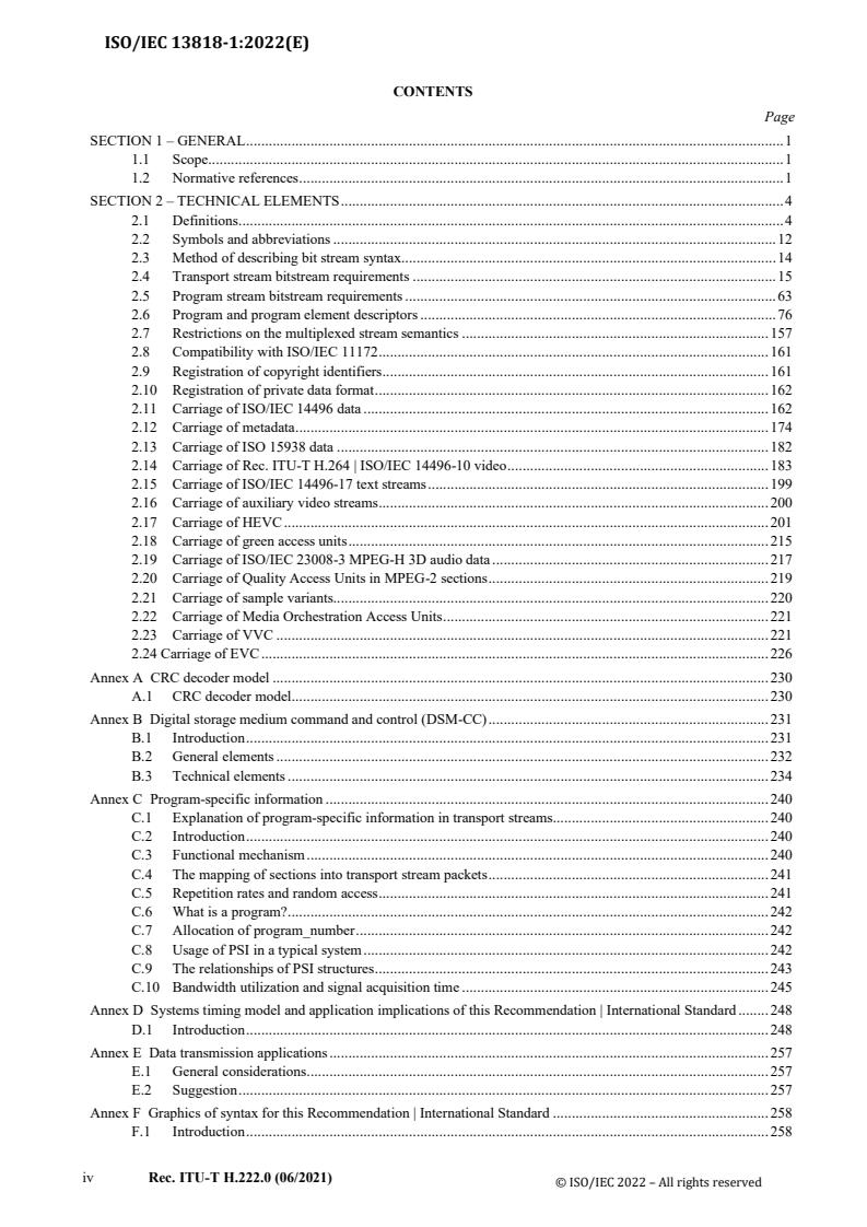 ISO/IEC 13818-1:2022 ISO/IEC 13818-1:2022 - Information technology — Generic coding of moving pictures and associated audio information — Part 1: Systems
Released:30. 09. 2022 - Page 4 preview