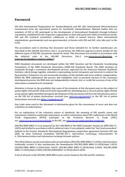 ISO/IEC/IEEE 8802-11:2022 - Telecommunications and information exchange between systems — Specific requirements for local and metropolitan area networks — Part 11: Wireless LAN medium access control (MAC) and physical layer (PHY) specifications
Released:27. 07. 2022 - Page 3 preview
