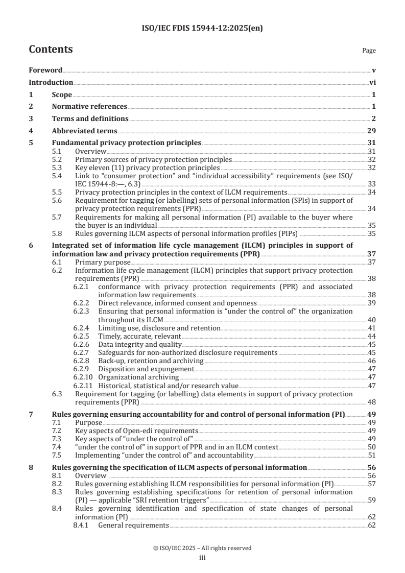 ISO/IEC FDIS 15944-12 - Information technology — Business operational view — Part 12: Privacy protection requirements (PPR) on information life cycle management (ILCM) and EDI of personal information (PI)
Released:28. 03. 2025