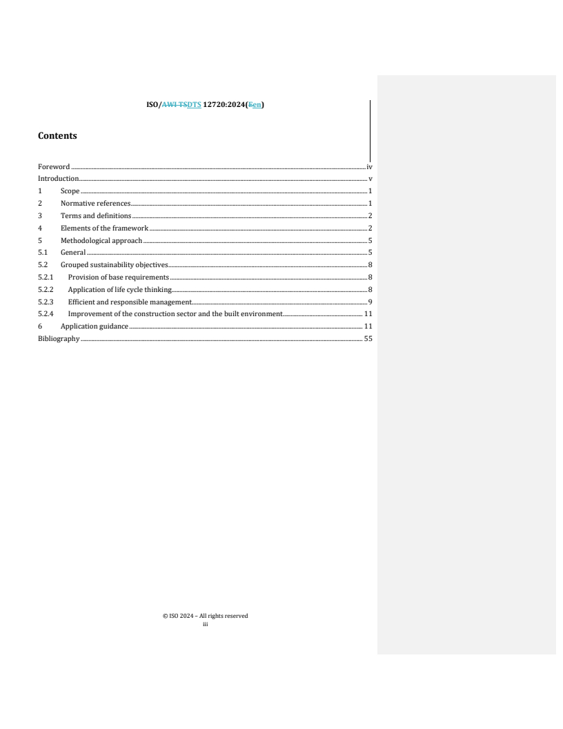 REDLINE ISO/DTS 12720 - Sustainability in buildings and civil engineering works — Guidelines on the application of the general principles in ISO 15392
Released:8. 08. 2024