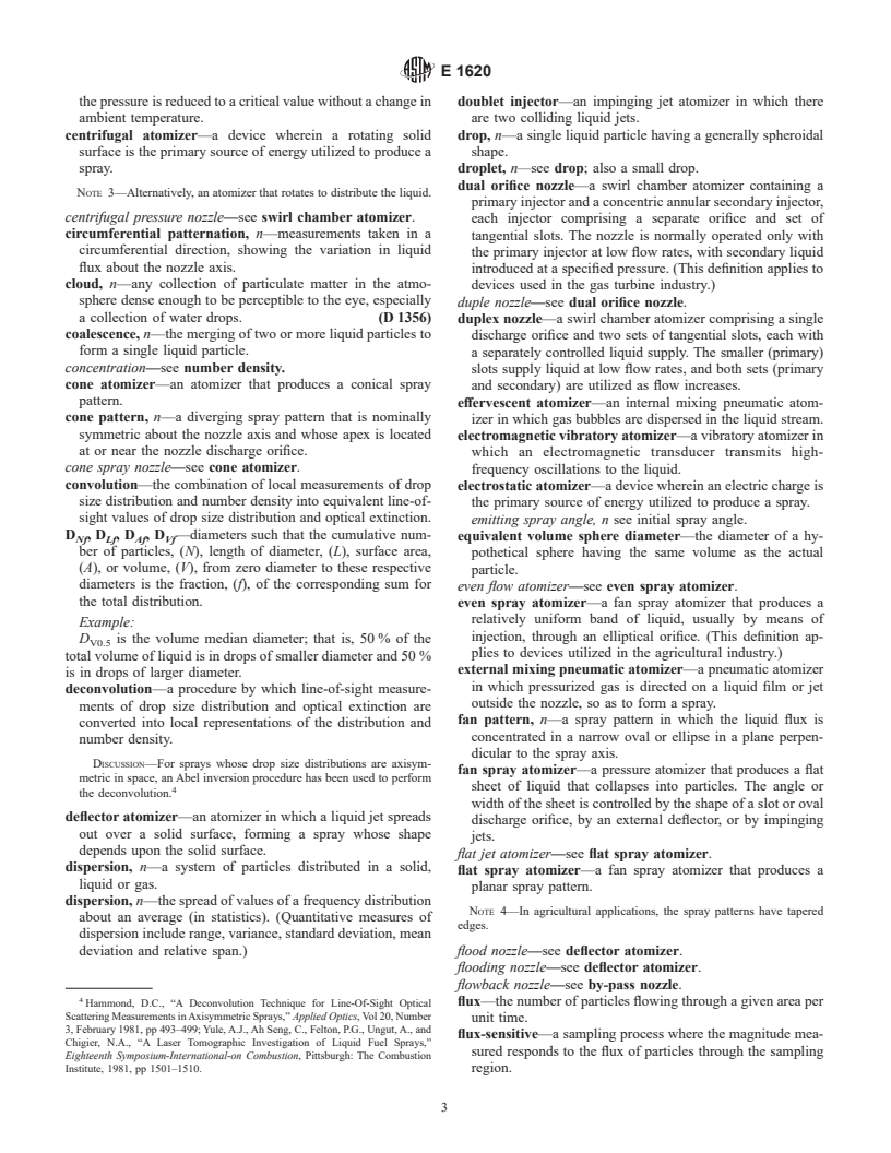 ASTM E1620-97 - Standard Terminology Relating to Liquid Particles and Atomization