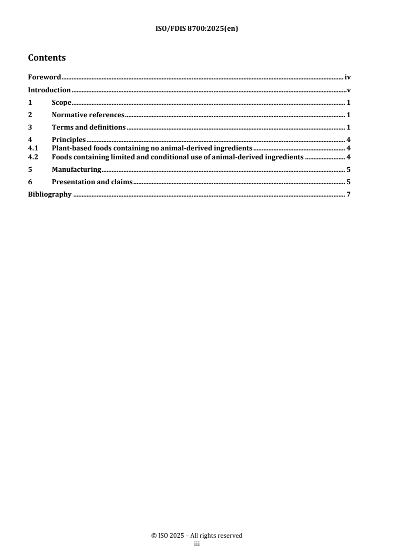 REDLINE ISO/FDIS 8700 - Plant-based foods and food ingredients — Definitions and technical criteria for labelling and claims
Released:24. 03. 2025