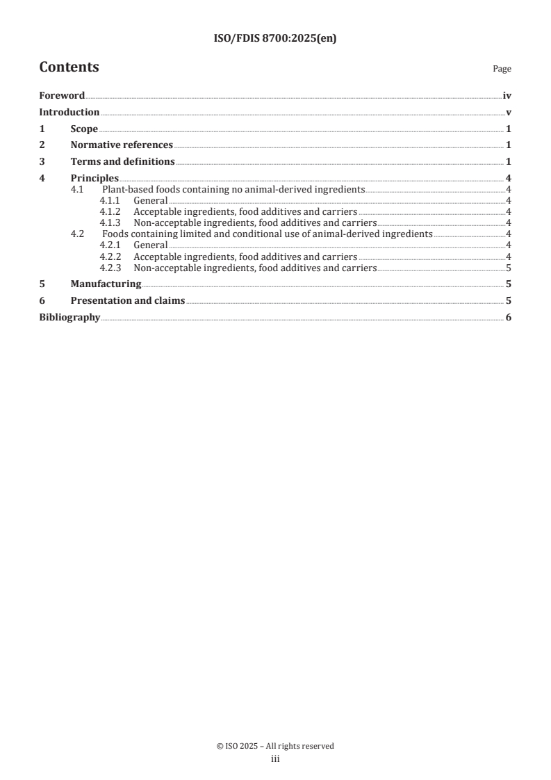 ISO/FDIS 8700 - Plant-based foods and food ingredients — Definitions and technical criteria for labelling and claims
Released:24. 03. 2025