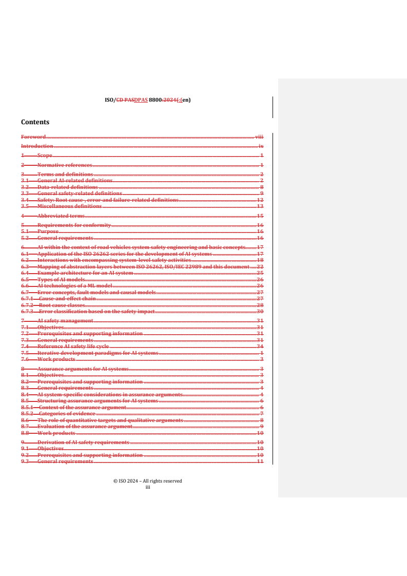 REDLINE ISO/DPAS 8800 - Road vehicles — Safety and artificial intelligence
Released:7. 08. 2024