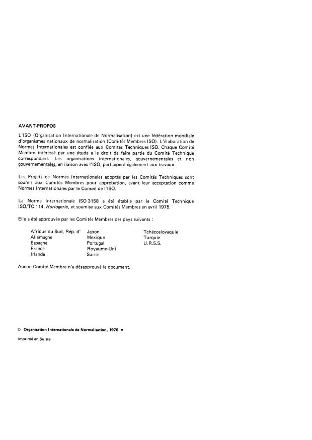 ISO 3158:1976 ISO 3158:1976 - Instruments horaires -- Symbolisation des positions de contrôle - Page 2 preview