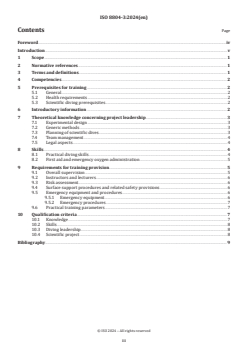 ISO 8804-3:2024 - Requirements for the training of scientific divers — Part 3: Scientific diving project leader
Released:10. 04. 2024 - Page 3 preview