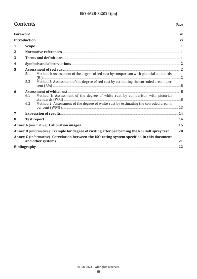 ISO 4628-3:2024 - Paints and varnishes — Evaluation of quantity and size of defects, and of intensity of uniform changes in appearance — Part 3: Assessment of degree of rusting
Released:11/13/2024