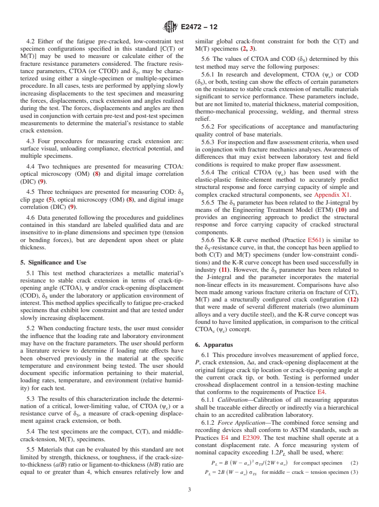 ASTM E2472-12 - Standard Test Method for Determination of Resistance to Stable Crack Extension under Low-Constraint Conditions