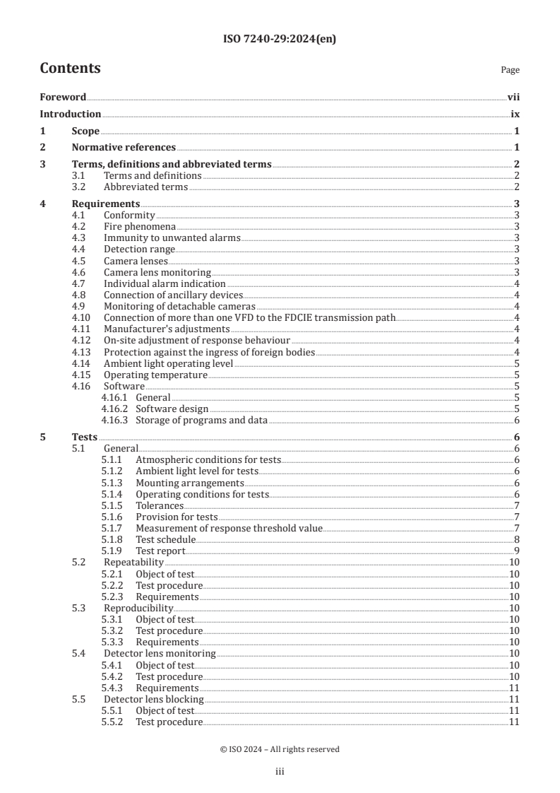 ISO 7240-29:2024 - Fire detection and alarm systems — Part 29: Video fire detectors
Released:8. 01. 2024