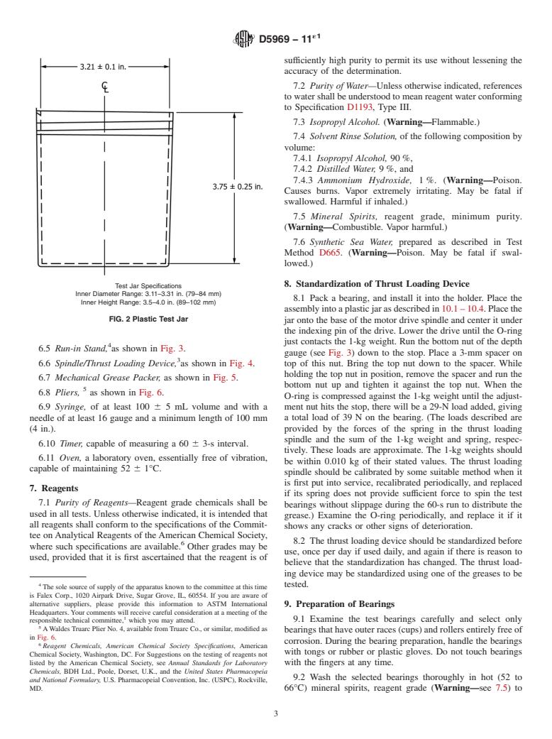 ASTM D5969-11e1 - Standard Test Method for Corrosion-Preventive Properties of Lubricating Greases in Presence of Dilute Synthetic Sea Water Environments