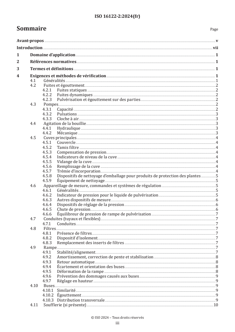 ISO 16122-2:2024 - Matériel agricole et forestier — Contrôle des pulvérisateurs en service — Partie 2: Pulvérisateurs à rampe horizontale
Released:12/19/2024