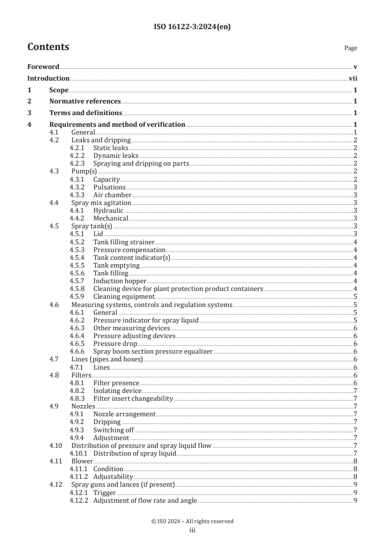 ISO 16122-3:2024 - Agricultural and forestry machinery — Inspection of sprayers in use — Part 3: Sprayers for bush and tree crops
Released:12/19/2024