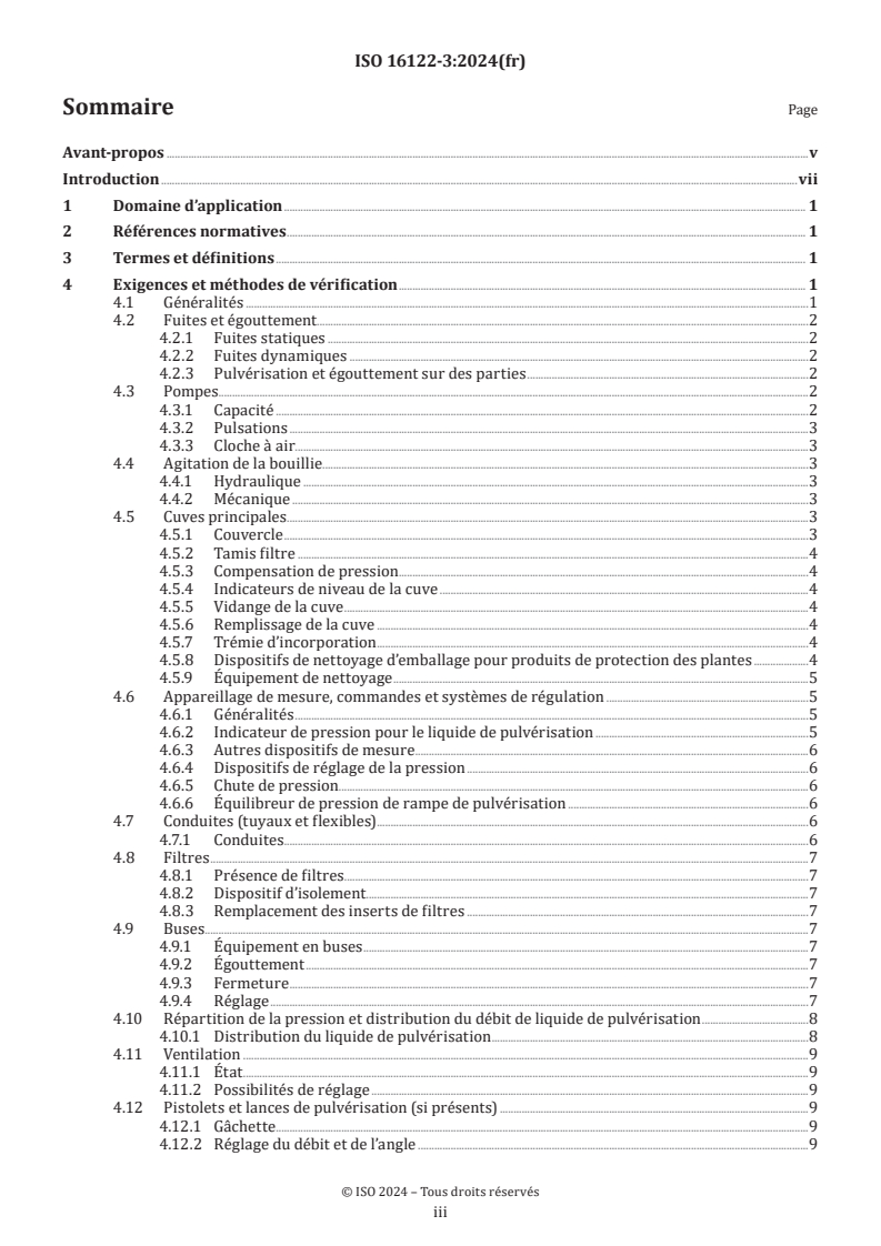 ISO 16122-3:2024 - Matériel agricole et forestier — Contrôle des pulvérisateurs en service — Partie 3: Pulvérisateurs pour cultures arbustives et arboricoles
Released:12/19/2024