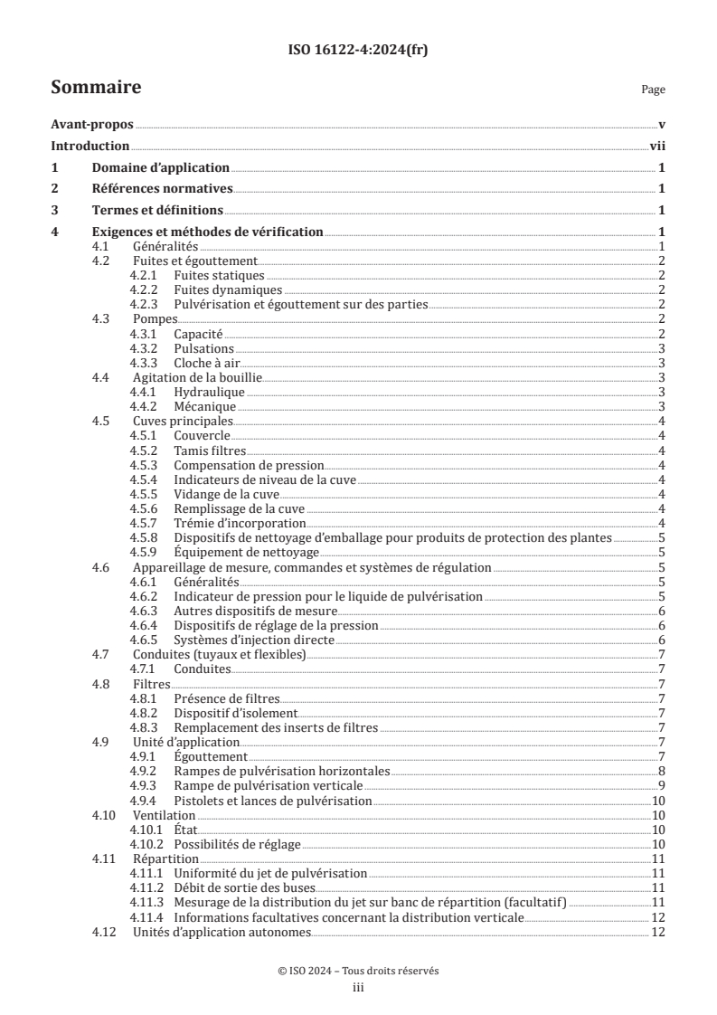 ISO 16122-4:2024 - Matériel agricole et forestier — Contrôle des pulvérisateurs en service — Partie 4: Pulvérisateurs fixes et semi-mobiles
Released:12/19/2024