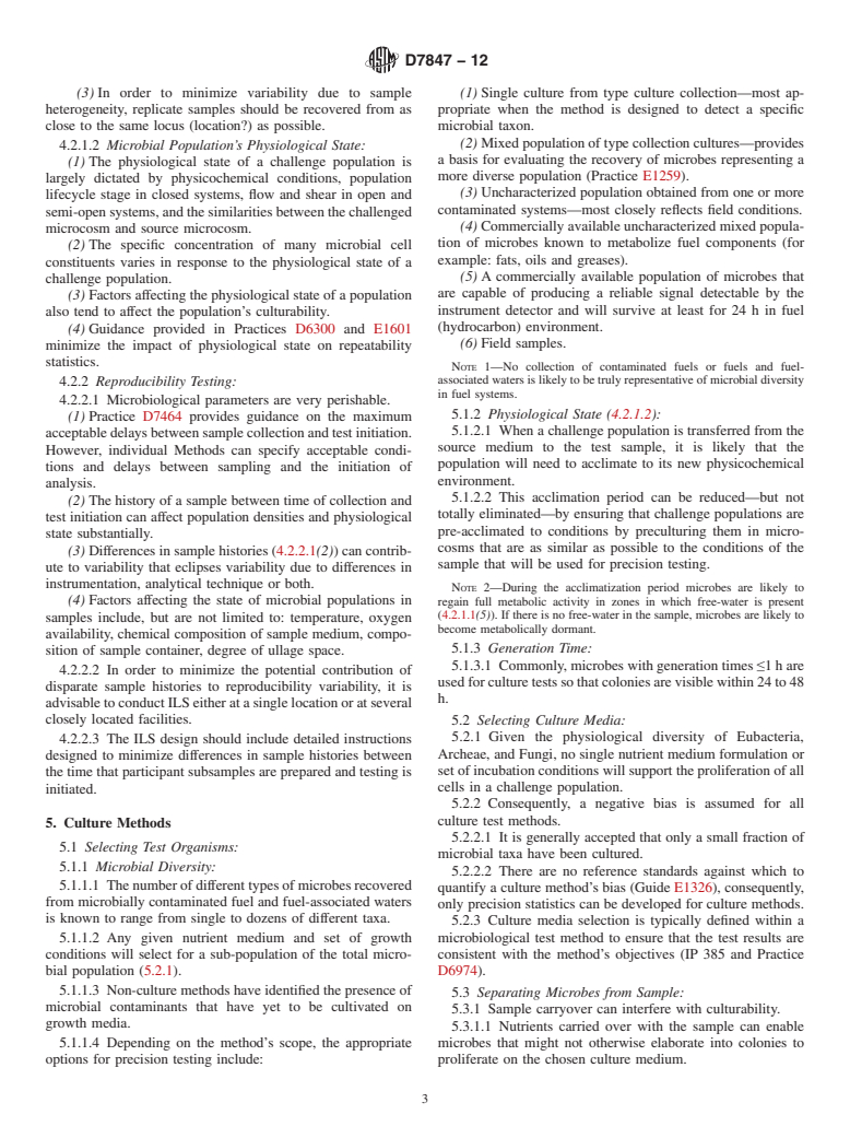 ASTM D7847-12 - Standard Guide for Interlaboratory Studies for Microbiological Test Methods