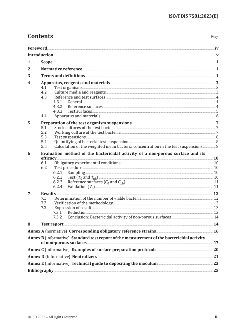 ISO/FDIS 7581 - Evaluation of bactericidal activity of a non-porous antimicrobial surface used in a dry environment
Released:8/21/2023