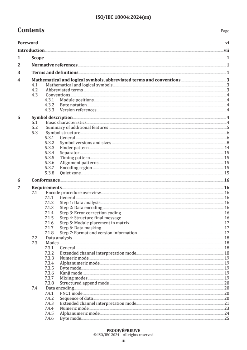 ISO/IEC PRF 18004 - Information technology — Automatic identification and data capture techniques — QR code bar code symbology specification
Released:11. 06. 2024