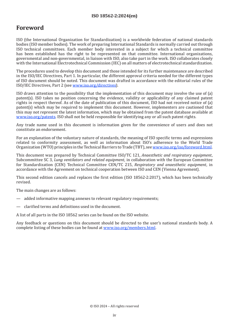 ISO 18562-2:2024 ISO 18562-2:2024 - Biocompatibility evaluation of breathing gas pathways in healthcare applications — Part 2: Tests for emissions of particulate matter
Released:8. 03. 2024 - Page 4 preview