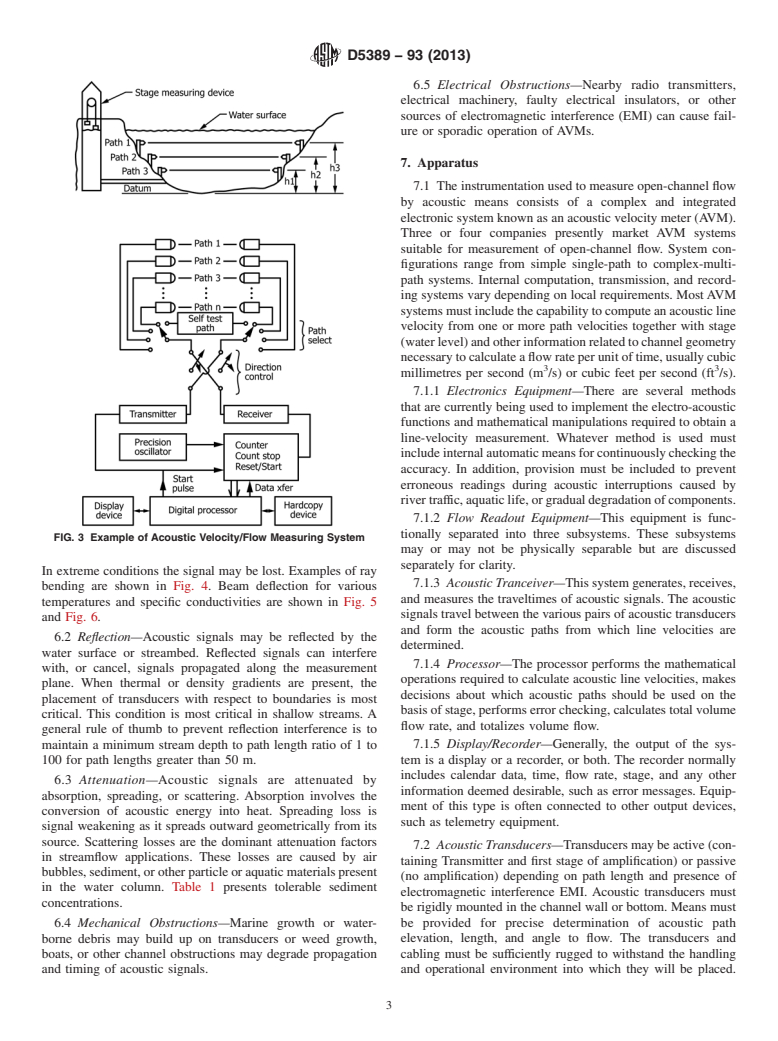 ASTM D5389-93(2013) - Standard Test Method for  Open-Channel Flow Measurement by Acoustic Velocity Meter Systems