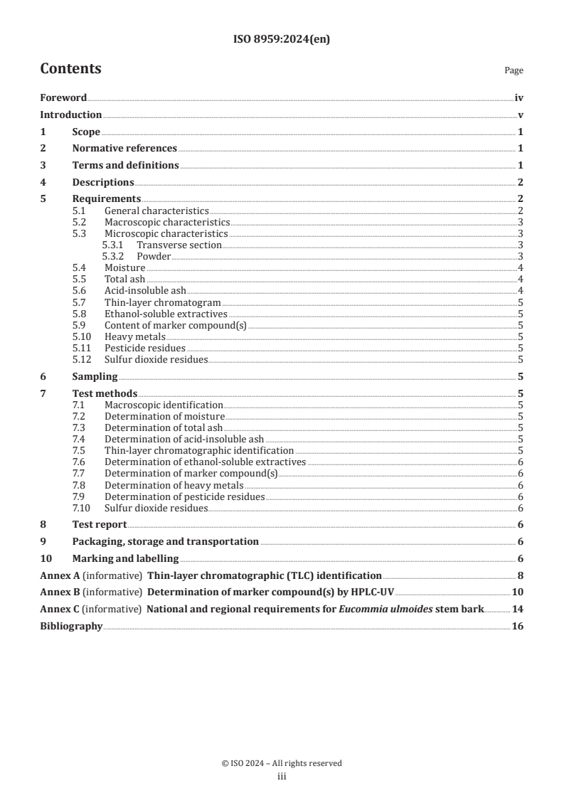 ISO 8959:2024 - Traditional Chinese medicine — Eucommia ulmoides stem bark
Released:23. 08. 2024