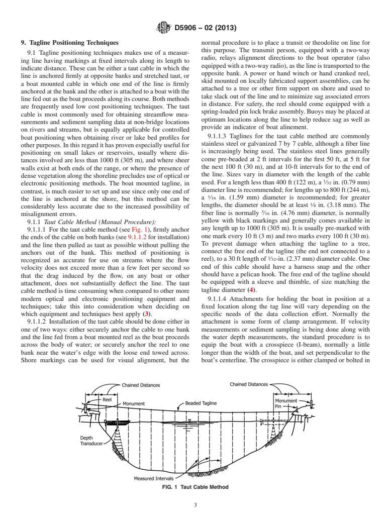 ASTM D5906-02(2013) - Standard Guide for  Measuring Horizontal Positioning During Measurements of Surface   Water Depths