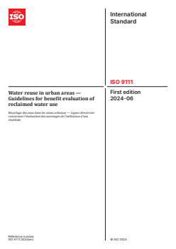 ISO 9111:2024 - Water reuse in urban areas — Guidelines for benefit evaluation of reclaimed water use
Released:21. 06. 2024 - Page 1 preview