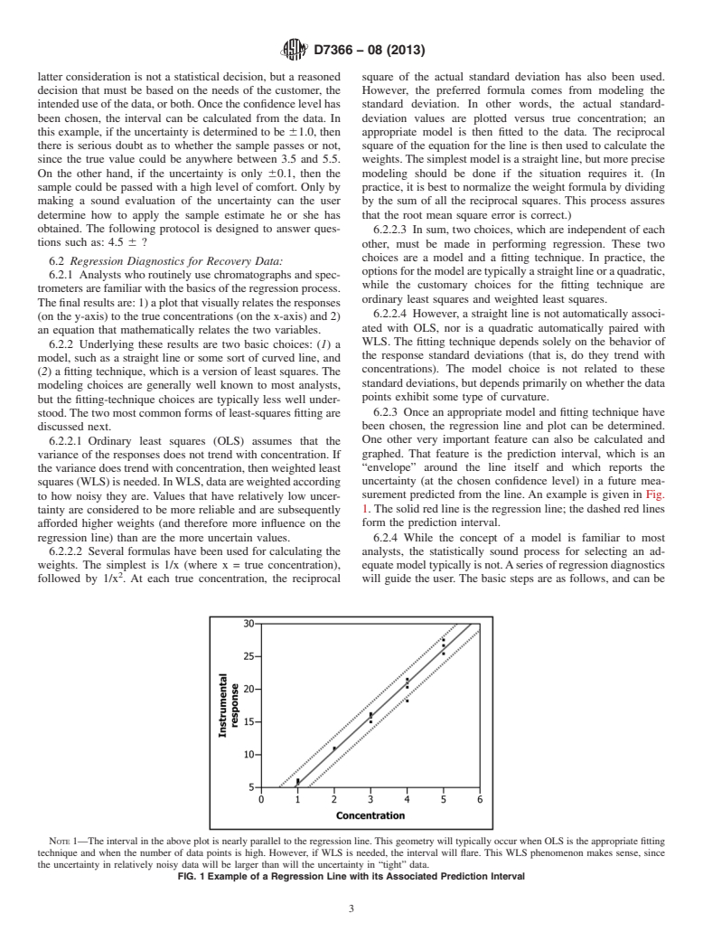 ASTM D7366-08(2013) - Standard Practice for  Estimation of Measurement Uncertainty for Data from Regression-based  Methods