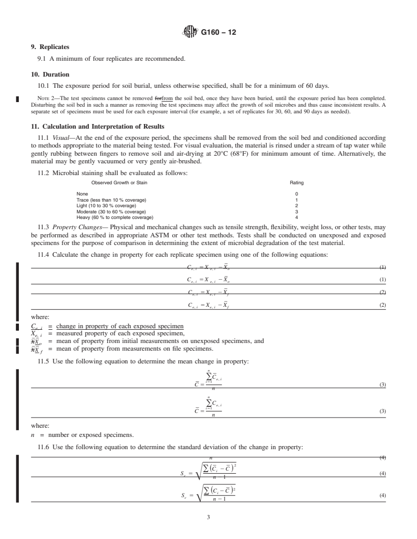 REDLINE ASTM G160-12 - Standard Practice for  Evaluating Microbial Susceptibility of Nonmetallic Materials  By Laboratory Soil Burial