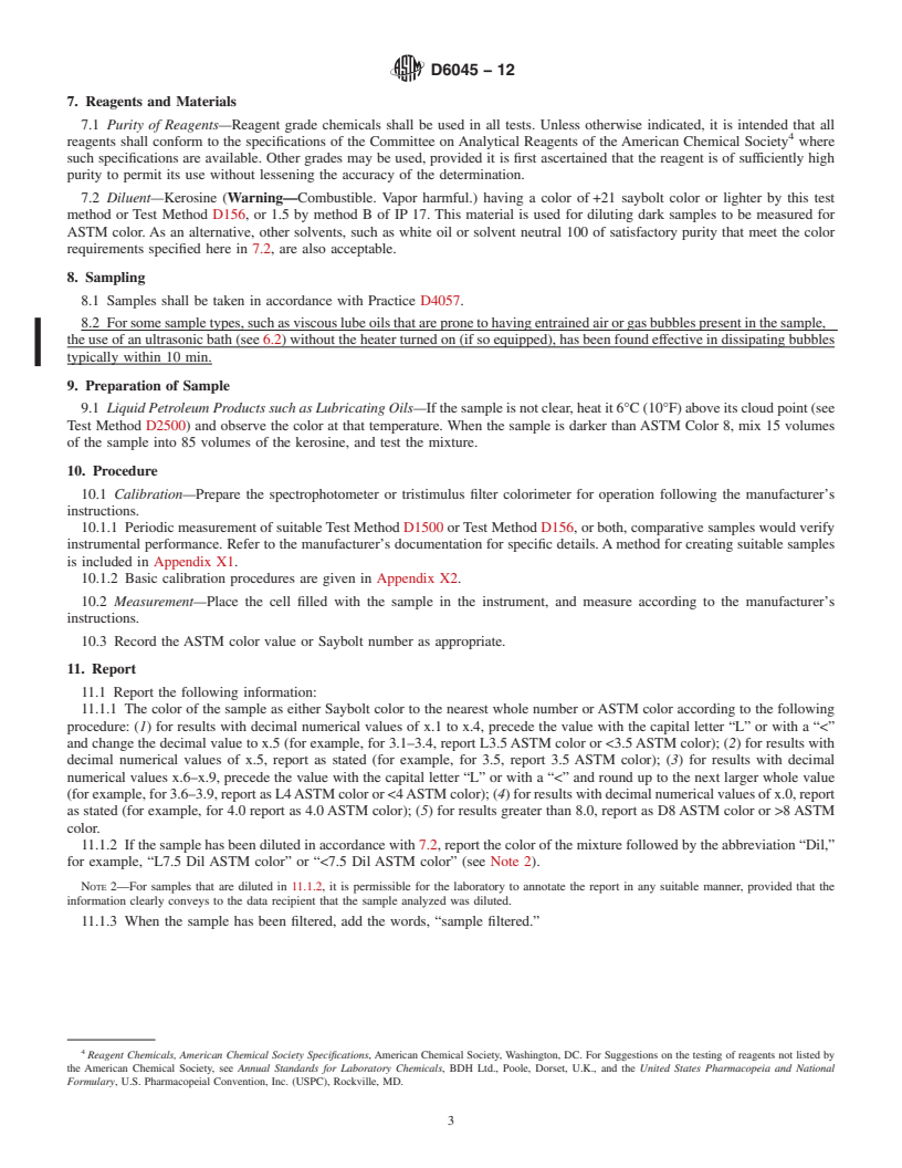 ASTM D6045-12 - Standard Test Method for Color of Petroleum Products by ...