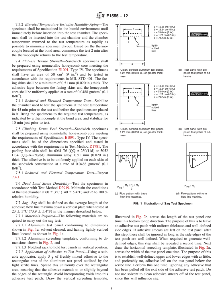 ASTM E1555-12 - Standard Specification for  Structural Paste Adhesive for Sandwich Panel Repair