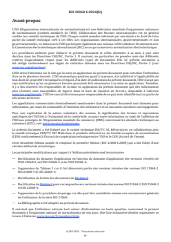 ISO 21068-1:2024 ISO 21068-1:2024 - Analyse chimique des matières premières et des produits réfractaires contenant du carbure de silicium, nitrure de silicium, oxynitrure de silicium et sialon — Partie 1: Informations générales, terminologie et préparation des échantillons
Released:3. 05. 2024 - Page 4 preview