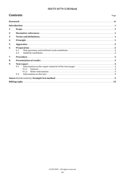 ISO/TS 16774-5:2024 ISO/TS 16774-5:2024 - Test methods for repair materials for water-leakage cracks in underground concrete structures — Part 5: Test method for watertightness
Released:16. 08. 2024 - Page 3 preview