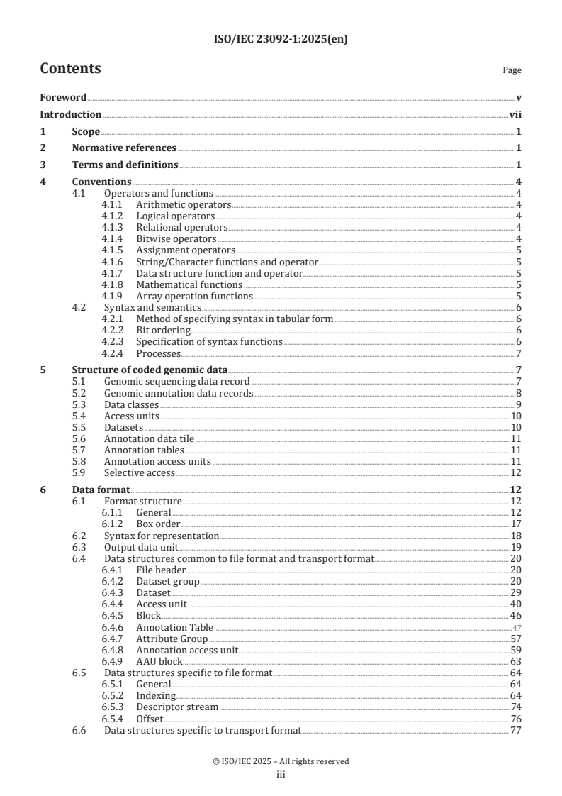 ISO/IEC 23092-1:2025 - Information technology — Genomic information representation — Part 1: Transport and storage of genomic information
Released:24. 01. 2025